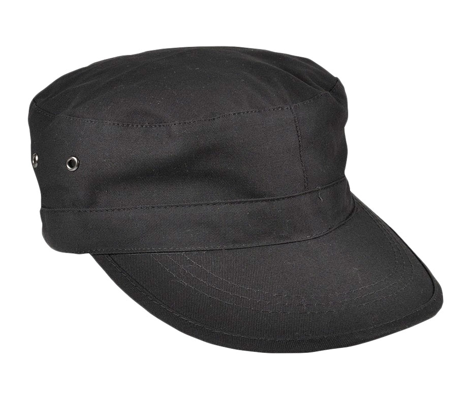 Patrol cap black twill