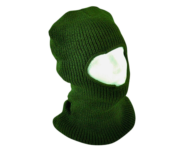 Balaclava 1-hole acrylic olive