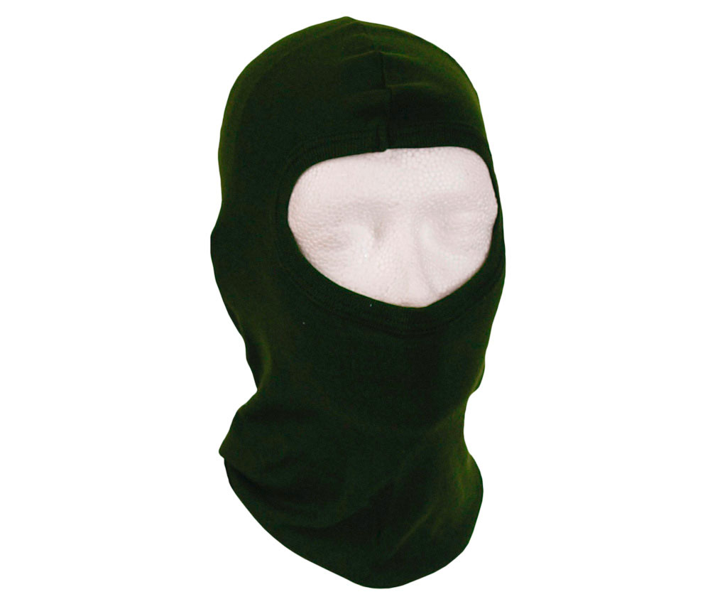 Balaclava 1-hole cotton olive